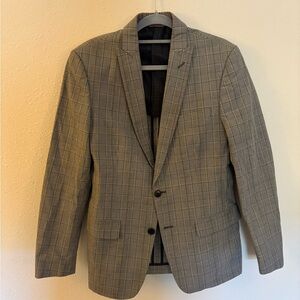 John Varvatos Gray Plaid Sport Coat